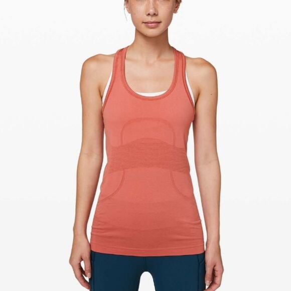 Lululemon Rustic Coral Racerback Swiftly Tank 2 - Picture 1 of 9